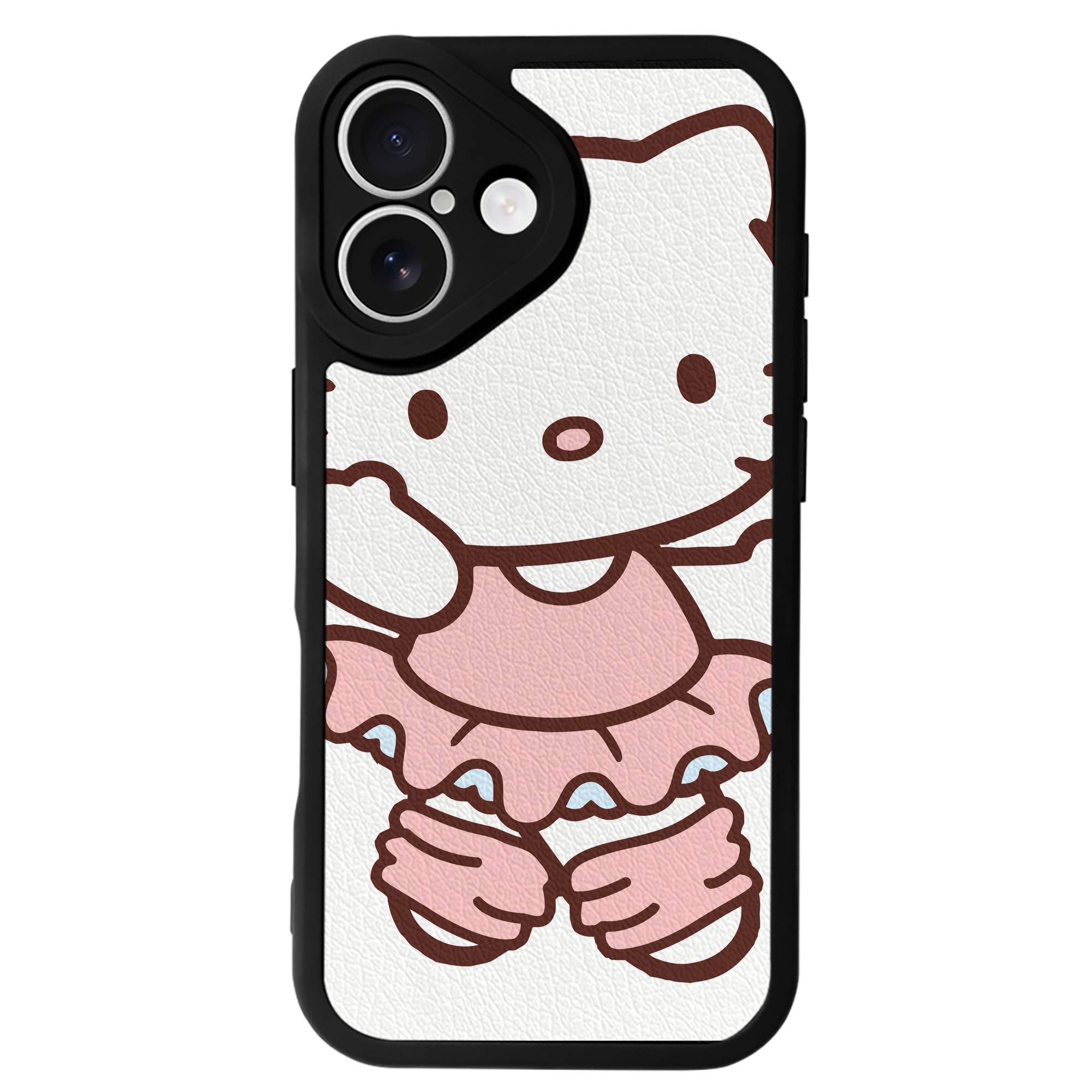 （画像用） Hello Kitty ハローキティ 【iPhone 16シリーズ対応】シリコンスマホケース（レザー調） 材質：シリコン